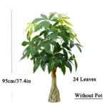 95cm Artificial Monstera Tree Tropical Fake Palm Plant for Home, Garden & Outdoor Decor - Image 8