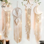 Woven Tapestry Star Moon Decoration Dreamcatcher Hanging Lamp Bedroom Wall Hanging - Image 3