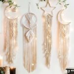 Woven Tapestry Star Moon Decoration Dreamcatcher Hanging Lamp Bedroom Wall Hanging - Image 5