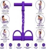 Pedal Resistance Band with Handle – 6-Tube Foot Pedal Resistance Band for Home Workouts, Sit-Up Exercise Equipment, Abdominal Trainer for Abs, Legs, Arms & Core Training - Image 4