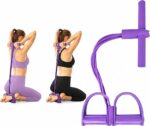 Pedal Resistance Band with Handle – 6-Tube Foot Pedal Resistance Band for Home Workouts, Sit-Up Exercise Equipment, Abdominal Trainer for Abs, Legs, Arms & Core Training - Image 5