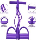 Pedal Resistance Band with Handle – 6-Tube Foot Pedal Resistance Band for Home Workouts, Sit-Up Exercise Equipment, Abdominal Trainer for Abs, Legs, Arms & Core Training - Image 7
