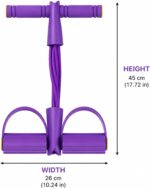 Pedal Resistance Band with Handle – 6-Tube Foot Pedal Resistance Band for Home Workouts, Sit-Up Exercise Equipment, Abdominal Trainer for Abs, Legs, Arms & Core Training - Image 9